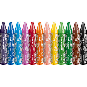 3154148614005 -  JUNGLE fever Jumbo Wachsmalstifte farbsortiert 3154148614005 maped 12 Stück