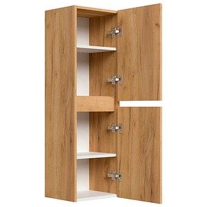 4251982655801 - Limes Badezimmer Hochschrank 112cm Softclose Wandmontage weiß Hgl