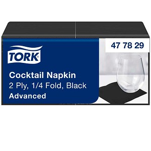 TORK Servietten Cocktail Advanced dunkelblau 2-lagig 23,8 x 23,8 cm, 200 St.