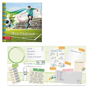 4028279892658 - ROTH Freundebuch Fußballstar ca A4 liniert blau Hardcover 64 Seiten 4028279892658 - ROTH Freundebuch Fußballstar ca A4 liniert blau Hardcover 64 Seiten