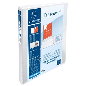 3130639518212 - 10 x Präsentationsringbuch Kreacover A4 20mm 2 Ringe weiß