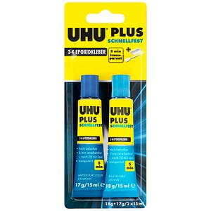 UHU Zweikomponentenkleber 45700 PLUS SCHNELLFEST, 35g, permanent 4026700457001 UHU 35 Gramm