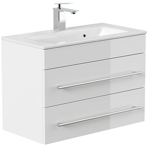 POSSEIK Waschbecken mit Unterschrank PORTUS SLIMLINE 700 weiß glanz 70,0 x 36,0 x 49,6 cm