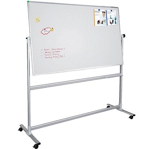 4016946223546 - Mobiles Whiteboard U-Act! Line® Querformat 2-seitig nutzbar Stahl weiß emailliert & Aluminium magnethaftend Ablageleiste B 1700 x H 1930 mm