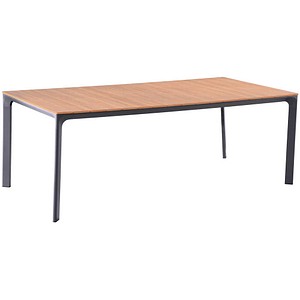 Garden Pleasure Gartentisch SILEA natur, anthrazit rechteckig 208,0 x 100,0 x 74,0 cm