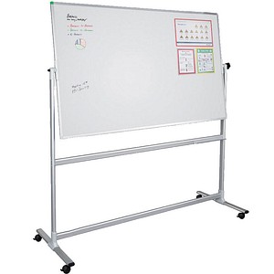 4016946223553 - Mobiles Whiteboard U-Act! Line® Querformat 2-seitig nutzbar Stahl weiß emailliert & Aluminium magnethaftend Ablageleiste B 2200 x H 1930 mm