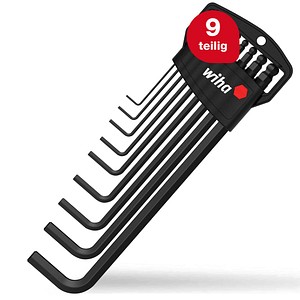 4010995039929 - Stiftschlüssel Set 10-tlg im Classic Halter i Sechskant-Kugelkopf i 15 mm - 10 mm i schwarzoxidiert in Blister i klein und kompakt (03992) - Wiha