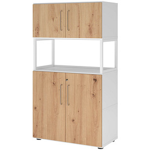 4032062308370 - Regalschrank FlexWall VFW48K5RGWRBS weiß asteiche 1 Fachboden 800 x 400 x 1450 cm 4032062308370 Hammerbacher