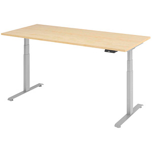 4032062320501 - Base Lite elektrisch höhenverstellbarer Schreibtisch ahorn rechteckig T-Fuß-Gestell silber 1800 x 800 cm 4032062320501 - Base Lite elektrisch höhenverstellbarer Schreibtisch ahorn rechteckig T-Fuß-Gestell silber 1800 x 800 cm