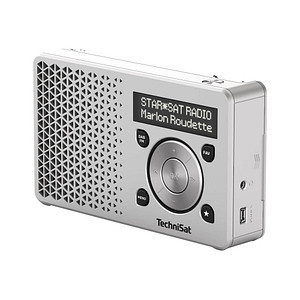 4019588249974 - TechniSat DigitRadio 1 - Tragbares DAB-Radio - 1 Watt - Silber