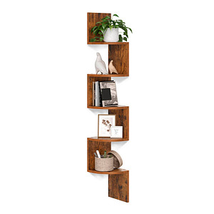 6955880316663 - Songmics - vasagle Eckregal mit 5 Ebenen für die Wand Holzregal für Küche Schlafzimmer Wohnzimmer Lernzimmer Büro Vintage Dunkelbraun von 6955880316663 - Songmics - vasagle Eckregal mit 5 Ebenen für die Wand Holzregal für Küche Schlafzimmer Wohnzimmer Lernzimmer Büro Vintage Dunkelbraun von