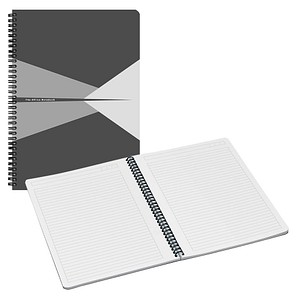 4002432112661 - Collegeblock 4648-00-85 Office Muster liniert   liniert Rand beidseitig  A4 90g grau 90 Blatt 4002432112661 Leitz