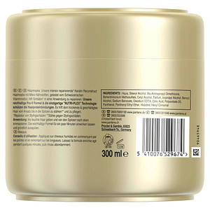 5410076529674 - REPAIR & CARE KERATIN RECONSTRUCT Haarmaske 300 ml 5410076529674 PANTENE PRO-V 300 Milliliter 5410076529674 - REPAIR & CARE KERATIN RECONSTRUCT Haarmaske 300 ml 5410076529674 PANTENE PRO-V 300 Milliliter