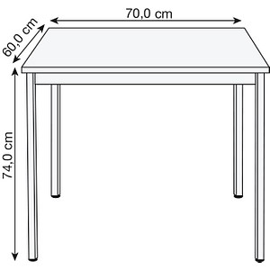 3700245505366 - Schreibtisch 76RHN 65-130cm (H) 70x60cm (BxT) rechteckig buche schwarz 3700245505366 SODEMATUB 3700245505366 - Schreibtisch 76RHN 65-130cm (H) 70x60cm (BxT) rechteckig buche schwarz 3700245505366 SODEMATUB