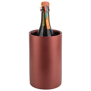 4004133361256 - Wein- und Sektkühler Eiskübel rot Baraccessoires Weinaccessoires doppelwandig Edelstahl Höhe 20 cm