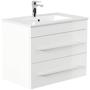 4251982673690 - POSSEIK Waschbecken mit Unterschrank ARTEMIS 750 weiß glanz 615 x 465 x 556 cm