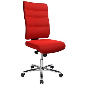 office discount Bürostuhl Unni Med Deluxe Stoff rot, Gestell chrom
