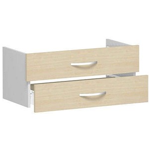 4038933059235 - Schubladeneinsatz ALICANTE 2 Schübe = 1 Set B 800 x T 400 x H 384 mm Ahorn-Dekor