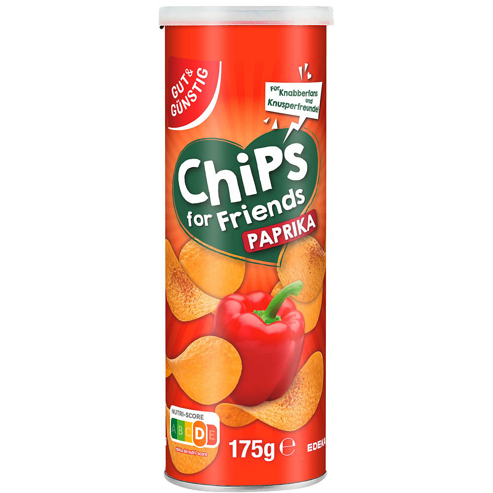 GUT&GÜNSTIG Paprika Chips 175,0 g office discount
