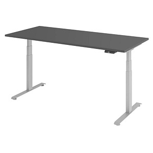 4032062320549 - Base Lite elektrisch höhenverstellbarer Schreibtisch grafit rechteckig T-Fuß-Gestell silber 1800 x 800 cm