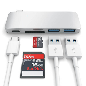 0879961005610 - USB-C Passthrough Hub Silber für Macbook 12