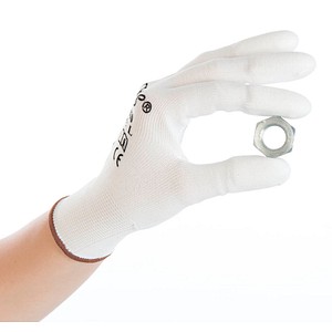 4015544338249 - unisex Arbeitshandschuhe Ultra Flex Finger weiß Größe 9 12 Paar