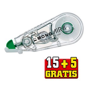 15 + 5 GRATIS: 15 Tombow Korrekturroller MONO air 4,2 mm + GRATIS 5 St.