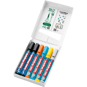 4004764986750 - Flipchartmarker Set Highlighting + Shading 6-teilig Strichstärke 15-3 1-5 mm nachfüllbar farbsortiert