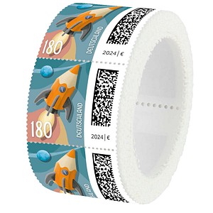 Deutsche Post 1,80 € Briefmarken "Raketenpost" nassklebend, 200 St.