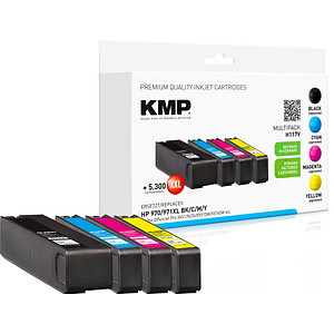 KMP H117V  schwarz, cyan, magenta, gelb Druckerpatronen kompatibel zu HP 970XL + 971XL (CN625AE/CN626AE/CN627AE/CN628AE)