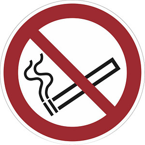 SafetyMarking® Verbotsaufkleber "Rauchen verboten" rund 20,0 cm