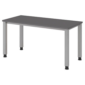 4032062322321 - QS614 Schreibtisch grafit rechteckig 4-Fuß-Gestell silber 1400 x 672 cm 4032062322321 - QS614 Schreibtisch grafit rechteckig 4-Fuß-Gestell silber 1400 x 672 cm