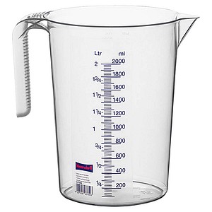 4007228937503 - - Messkanne 2000 ml Polypropylen transparent D151xH206mm Griff offen 4007228937503 - - Messkanne 2000 ml Polypropylen transparent D151xH206mm Griff offen
