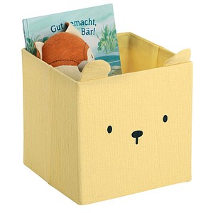 4003368144917 - Aufbewahrungsbox ZELLER PRESENT Bär Musselin gelb B28cm H28cm T28cm Baumwolle Polyester Aufbewahrungsboxen Tiermotiv kinderfreundlich faltbar 4003368144917 - Aufbewahrungsbox ZELLER PRESENT Bär Musselin gelb B28cm H28cm T28cm Baumwolle Polyester Aufbewahrungsboxen Tiermotiv kinderfreundlich faltbar
