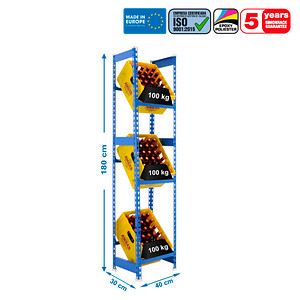 8435104962442 - Getränkekistenregal SIMONBOTTLE 3 8435104962442 blau 400 x 300 x 1800 cm 8435104962442 Simonrack 8435104962442 - Getränkekistenregal SIMONBOTTLE 3 8435104962442 blau 400 x 300 x 1800 cm 8435104962442 Simonrack