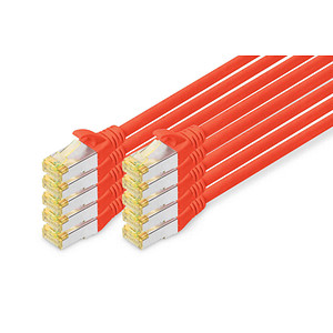 4016032469131 - RJ45-SteckerRJ-45 Stecker Netzwerkkabel DK-1644-A-010-R-10 10 m rot 4016032469131 10 Stück