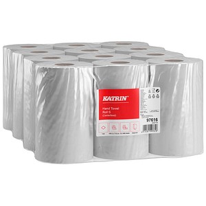 6414301097609 - 12 Handtuchrollen 1-lagig weiß