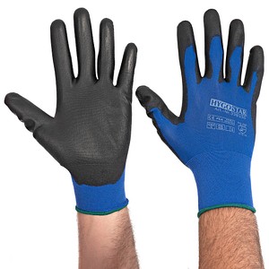 4015544714395 - 12 x Nylon-Feinstrick-Handschuh Ultra Light S 7 blau-schwarz
