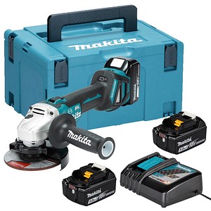 0088381720687 - Makita Akku-Winkelschleifer 18V Set inkl Akku BL1850B(3x)50A DGA513RT3J