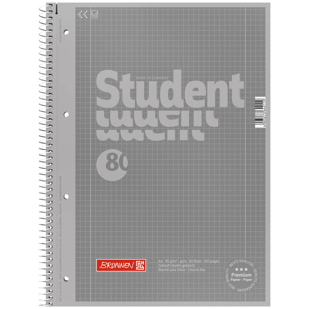 5 Brunnen Collegeblocke Student Din Kariert Gunstig Online Kaufen Office Discount