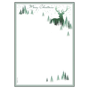 SIGEL Weihnachtsbriefpapier Christmas Forest Motiv DIN A4 90 g/qm 25 Blatt