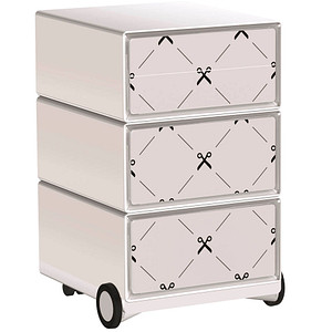 PAPERFLOW easyBox Business Rollcontainer weiß, bunt 60331 4 Auszüge 39,0 x 43,6 x 64,2 cm