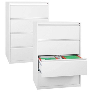 4260090172544 - Hängeregistraturschrank weiß weiß 4 Schubladen 4260090172544 Gürkan