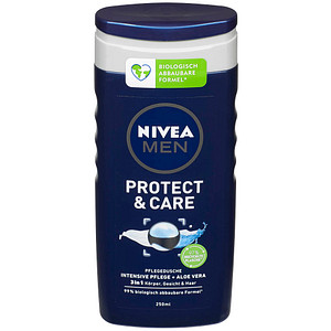 4005900952424 - NIVEA MEN Shower Protect + Care Pflegedusche Duschgel mit Aloe Vera für eine besonders intensive Pflege 250 ml - Flasche 4005900952424 - NIVEA MEN Shower Protect + Care Pflegedusche Duschgel mit Aloe Vera für eine besonders intensive Pflege 250 ml - Flasche