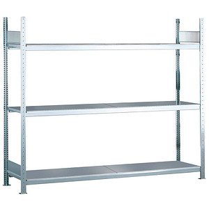4004514200044 - SCHULTE Weitspannregal mit Stahlboden Höhe 2000 mm Spannweite 2000 mm Grundregal Tiefe 400 mm