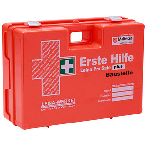 4011166211205 - Erste-Hilfe-Kasten Pro Safe plus Baustelle DIN 13169 + branchenbezogene Zusatzerweiterung orange 4011166211205 REF 2