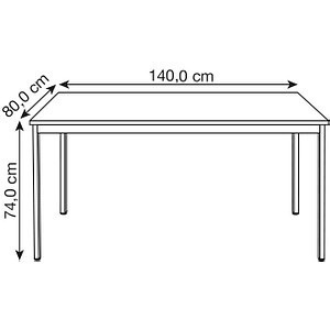 3700245512517 - Schreibtisch 25-T148RCH 65-130cm (H) 140x80cm (BxT) rechteckig buche chrom 3700245512517 SODEMATUB 3700245512517 - Schreibtisch 25-T148RCH 65-130cm (H) 140x80cm (BxT) rechteckig buche chrom 3700245512517 SODEMATUB