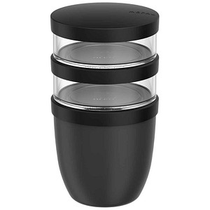 MEPAL Isolier-Speisebehälter Thermo-Lunchpot Ellipse nordic black 0,5 + 0,2 x 0,2 l, 1 St.