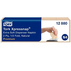 TORK Servietten Xpressnap® Extra soft Premium N4 natur 2-lagig 16,5 x 21,3 cm, 1.000 St.