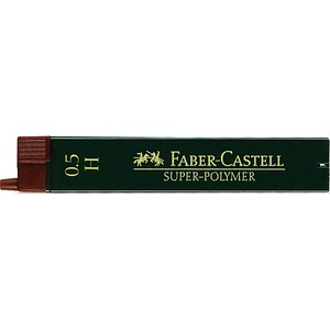 12 FABER-CASTELL SUPER-POLYMER Bleistiftminen H 0,5 mm 12 FABER-CASTELL SUPER-POLYMER Bleistiftminen H 0,5 mm